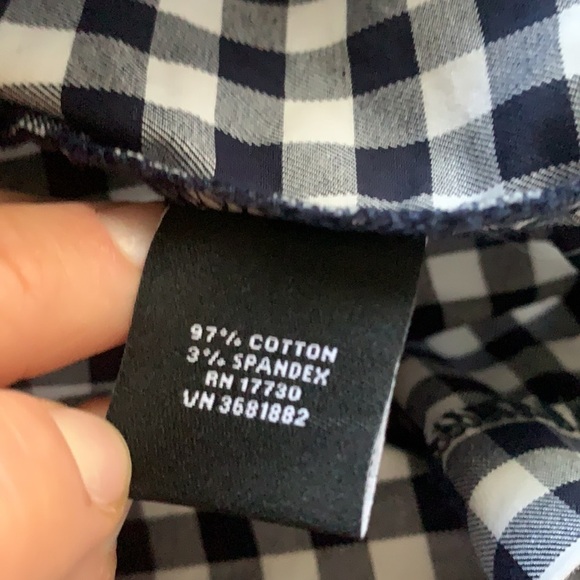 Victoria Beckham for Target plaid blue‎ top blouse size S career casual peplum - Picture 9 of 16